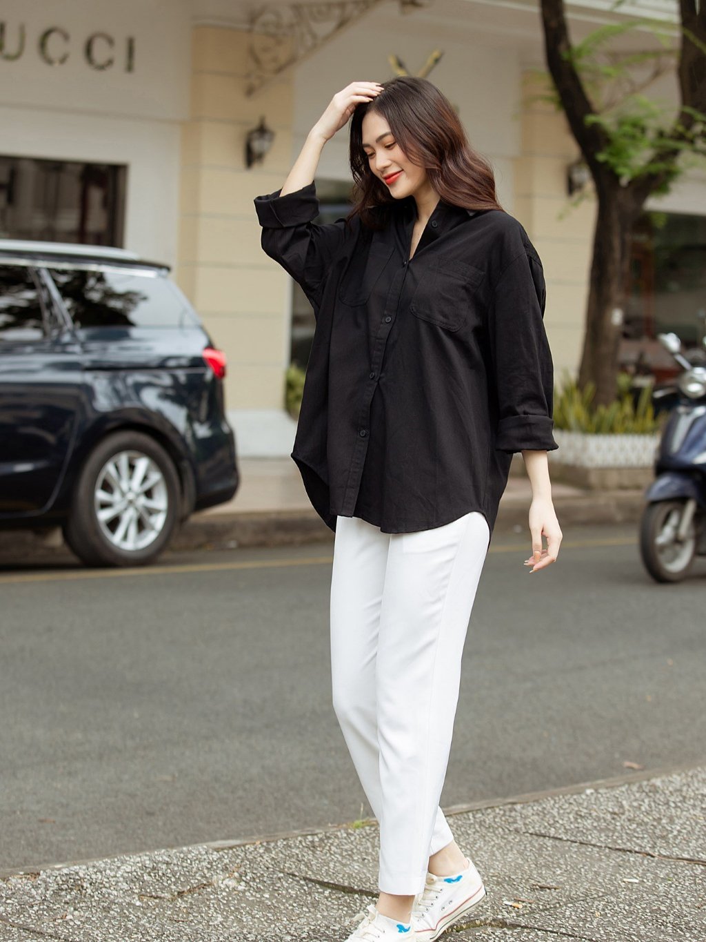 Quần trắng ống đứng NGADO