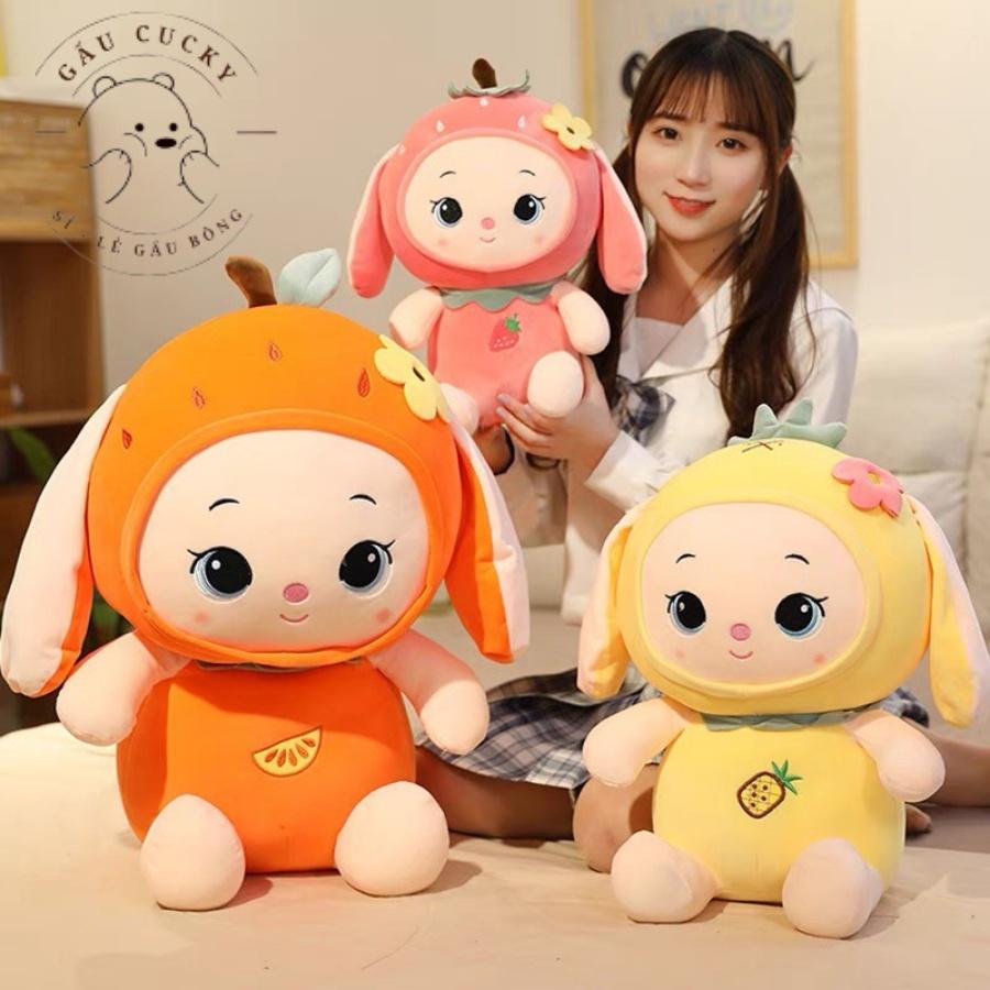 Gấu Bông Thỏ Hoa Quả Dễ Thương Quà Tặng CHo Bé 55cm - hàng Quảng Châu cao cấp