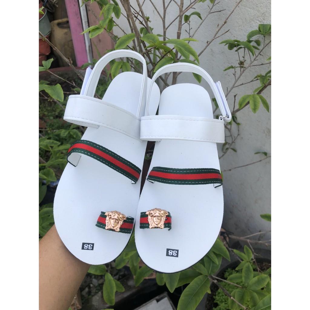 sandal đồng nai dép quai hậu nữ đế trắng quai trắng phối dù size từ 35 nữ đến 42 nữ đủ màu đủ size ib chọn thêm