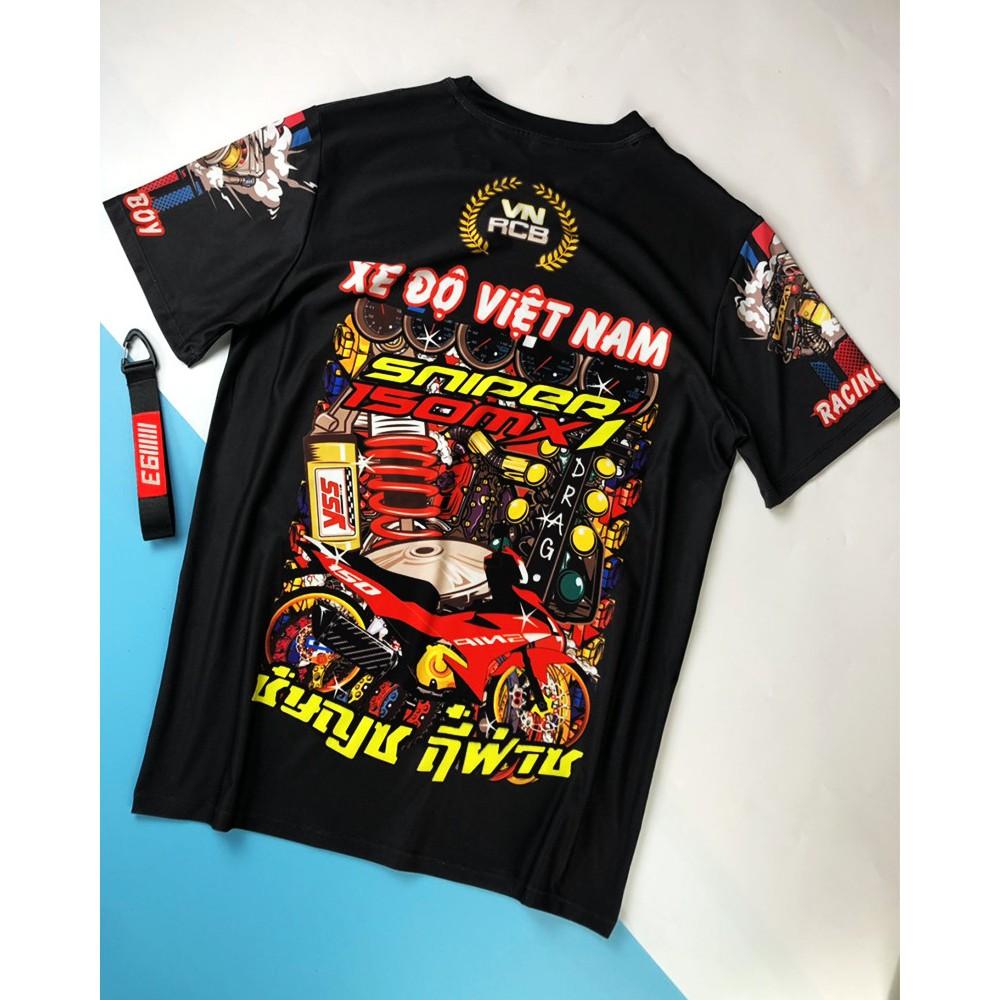 SALE - ÁO THUN THỂ THAO CHIBI TEM XE ĐỘ VIỆT NAM