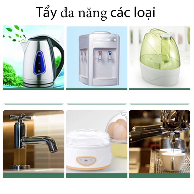 Combo 2 gói Bột tẩy cặn ấm nước, ấm điện, cốc chén bình nước đánh bóng