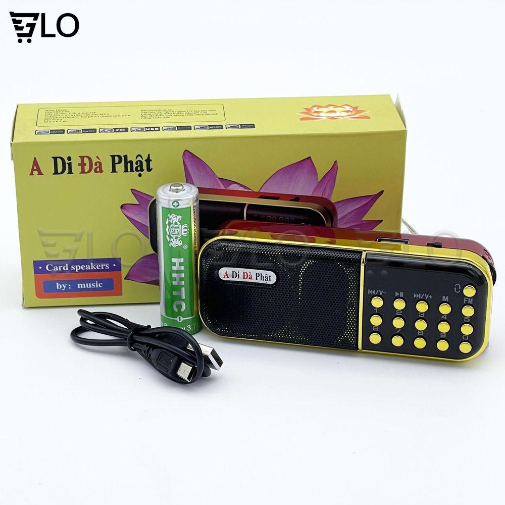 Loa Nghe Nhạc Thẻ Nhớ A Di Đà Phật A-100 Kèm Pin Sạc, Nghe Thẻ Nhớ, USB, FM Radio, Có Jack Tai Nghe