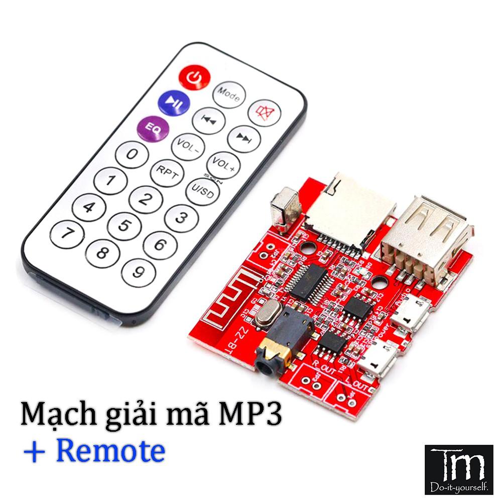 Modul Giải Mã Mp3 Bluetooth 4.1 Hỗ Trợ USB - Thẻ Nhớ TF Có Remote