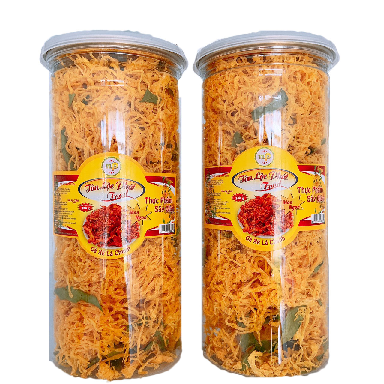 COMBO 2 HŨ KHÔ GÀ XÉ LÁ CHANH TÂN LỘC PHÁT - MỖI HŨ 300G