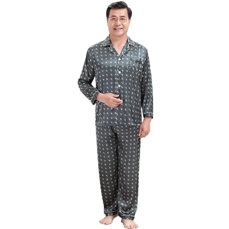 BỘ QUẦN ÁO PYZAMA LỤA DÀI TAY cho ông cho bố