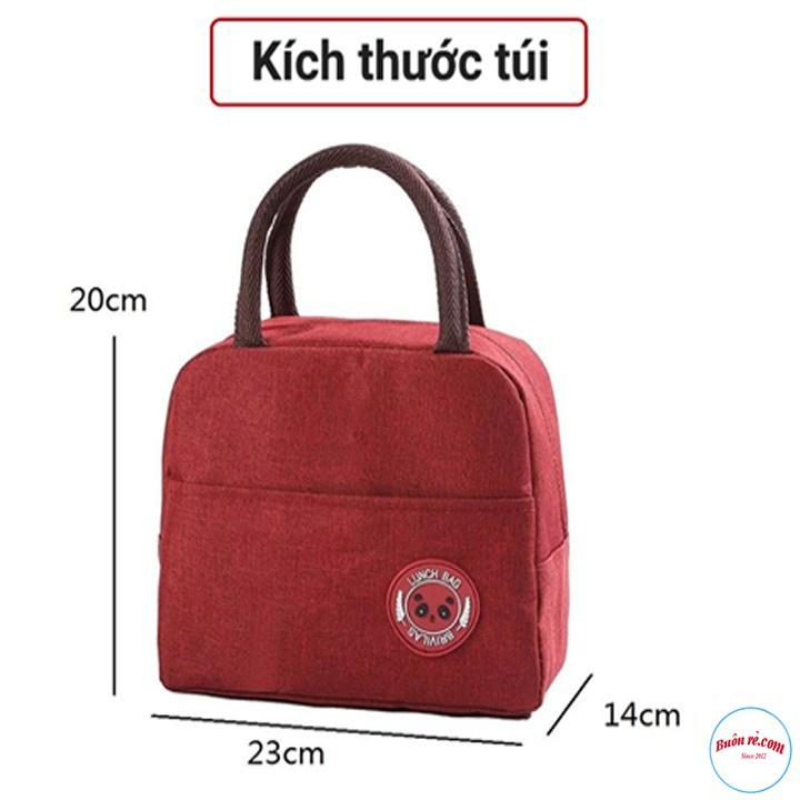 Túi Đựng Hộp Cơm Giữ Nhiệt Lunch Bag - Lót giấy Nhôm + Vải Oxford dầy chống thấm nước - giỏ Bỉm sữa mini có khóa kéo