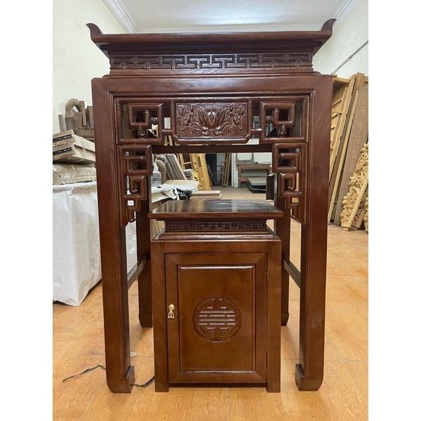 Bộ bàn thờ bằng gỗ sồi 107cm