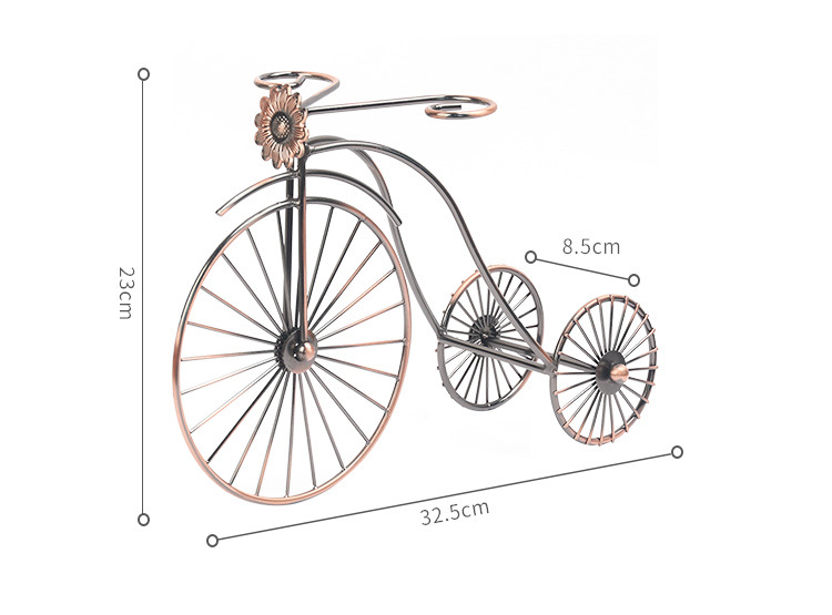 Kệ Để Rượu - Giá Để Rượu Vang Hình Xe Đạp 3 Bánh To Đặt Bàn Mẫu Mới 2020 Cao Cấp