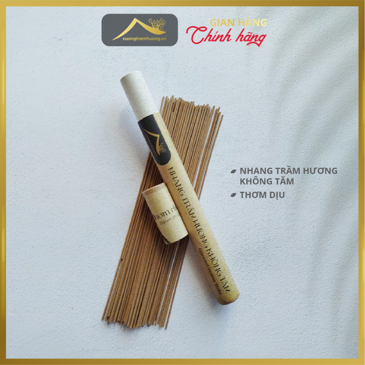 Nhang Trầm Hương Không Tăm Sạch Nguyên Chất Xưởng Trầm Hương Thơm Dịu Ít Khói Xông Nhà