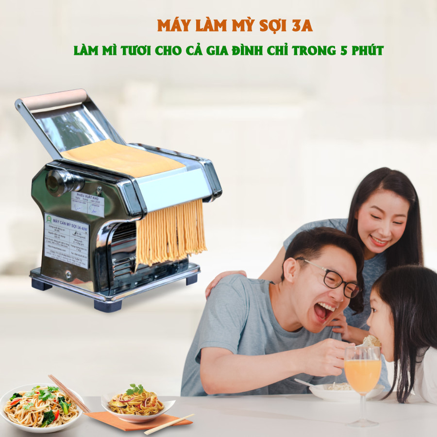 Máy cán bột mì, làm mì sợi 40w