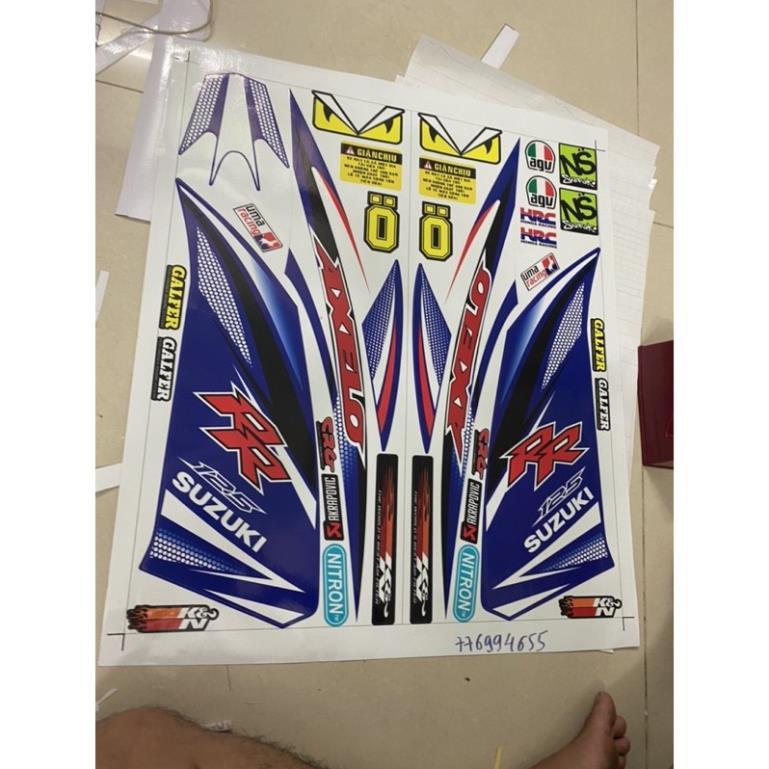 Tem rời Axelo 125 RR trắng xanh