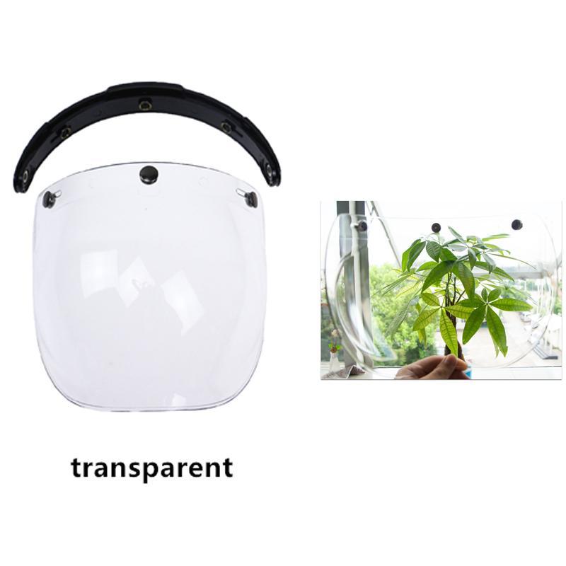 Open Face Helmet Visor Motorcycle Helmet Bubble Visor PC Lens Silver