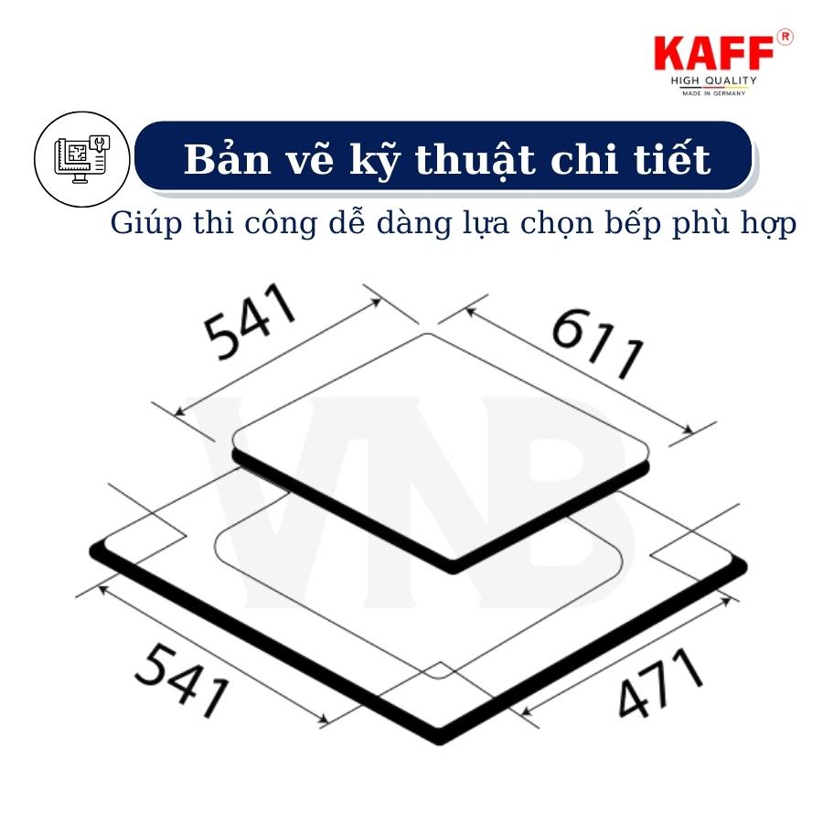 Bếp âm đa từ 3 vùng nấu nhập khẩu Germany KAFF KF-SQ38IH -HÀNG CHÍNH HÃNG