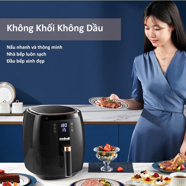 Nồi Chiên Không Dầu 5.8L Mobell AF-18-YJ Cảm Ứng Điện Tử Menu Cài Đặt Sẵn Hàng Chính Hãng Bảo Hành 12 Tháng