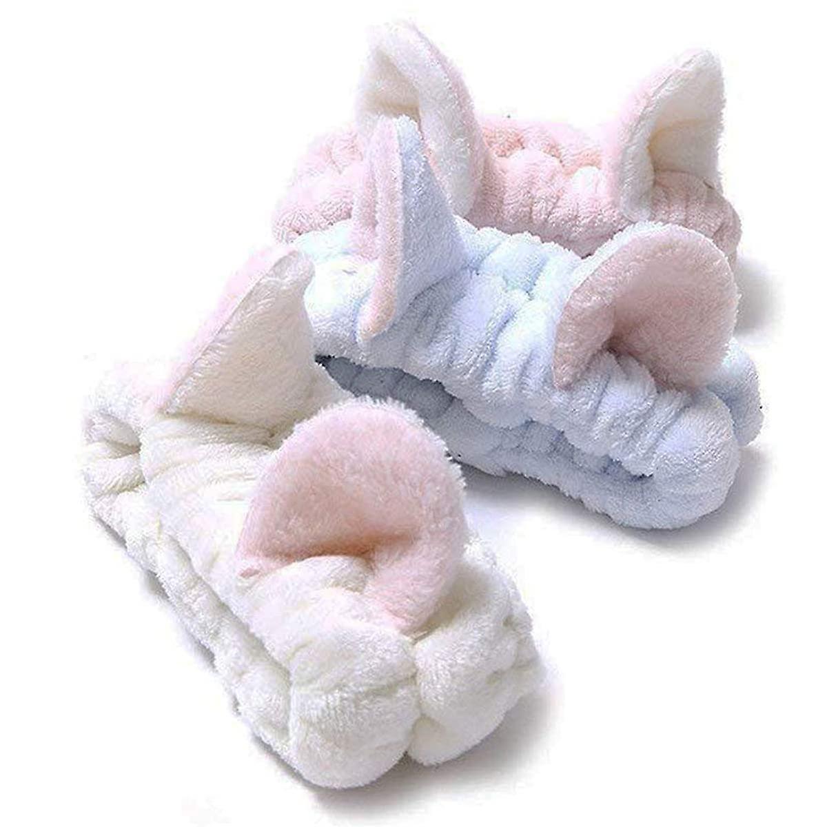 3 PCS Tai Tai băng đô - Dễ thương Make Up Cat Headband mềm mại, bộ dụng cụ đầu vải