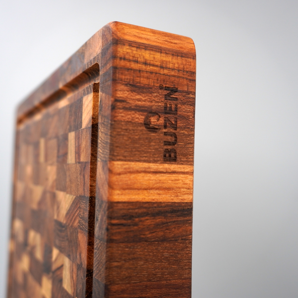 Thớt Gỗ Teak BUZEN Chữ Nhật Cao Cấp 25x35x2.5cm Gỗ Cao Cấp Không Ra Mùn Dăm, Bảo Vệ Lưỡi Dao, Có Kiểm Định An Toàn