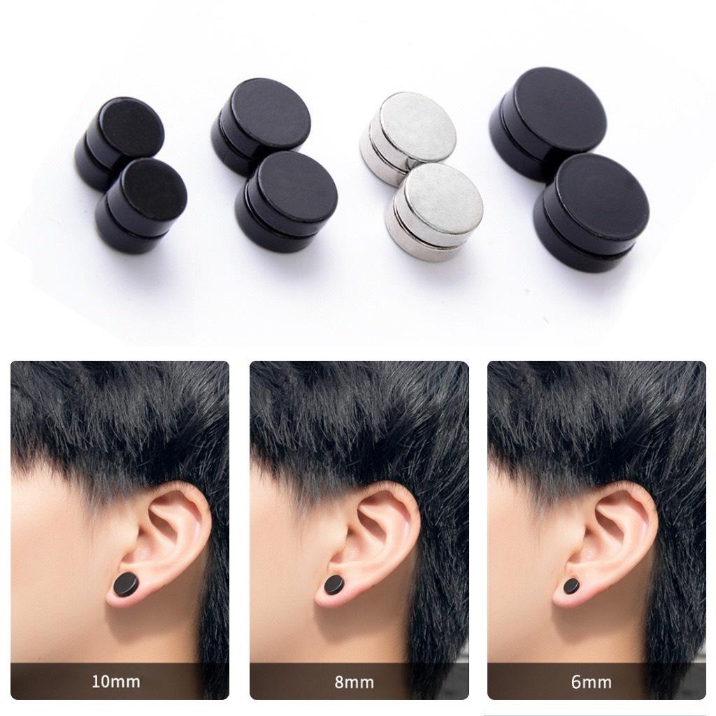 Khuyên Tai Nam Châm tròn IDOL basic GD, Bông Tai Nam Không Cần Bấm Lỗ Cực Chất Maxshopdoc