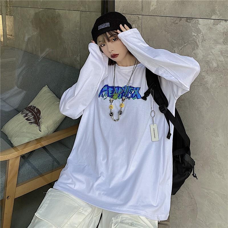 Áo thun tay dài form rộng Yinxx, áo sweater Unisex SW506