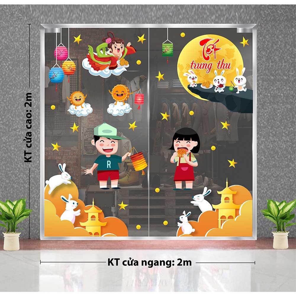 Decal trang trí trung thu 2021 trăng sáng ngày rằm