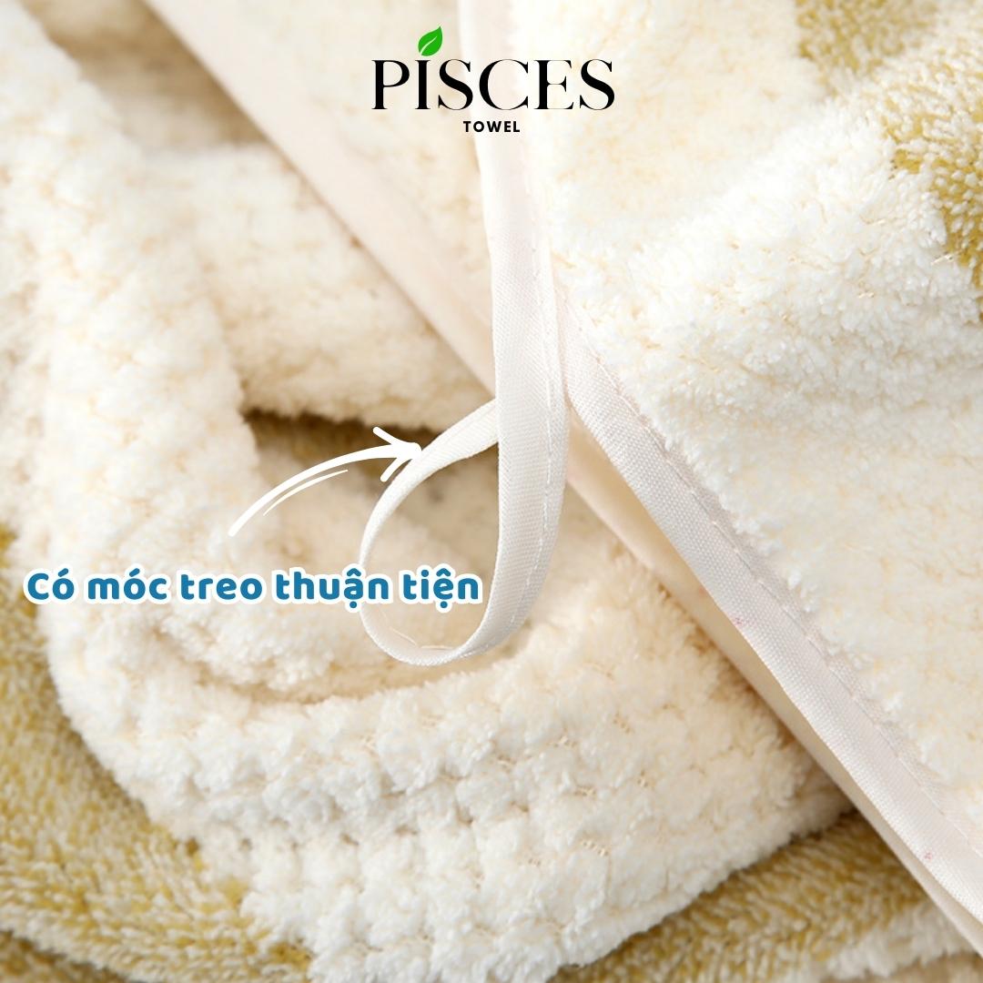 Khăn Tắm PISCES TOWEL 70x140cm Họa Tiết Tổ Ong Cotton Mềm Mại, Khăn Spa Yoga Gym Thể Thao Thấm Hút Mồ Hôi - Xanh dương, Xanh dương