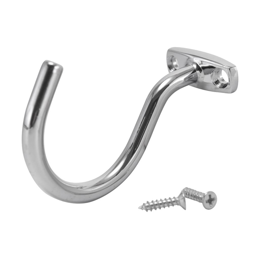4x98mm Chrome Billiard Snooker Table Cue Hook to Hold Bridge Stick / Pool Rack