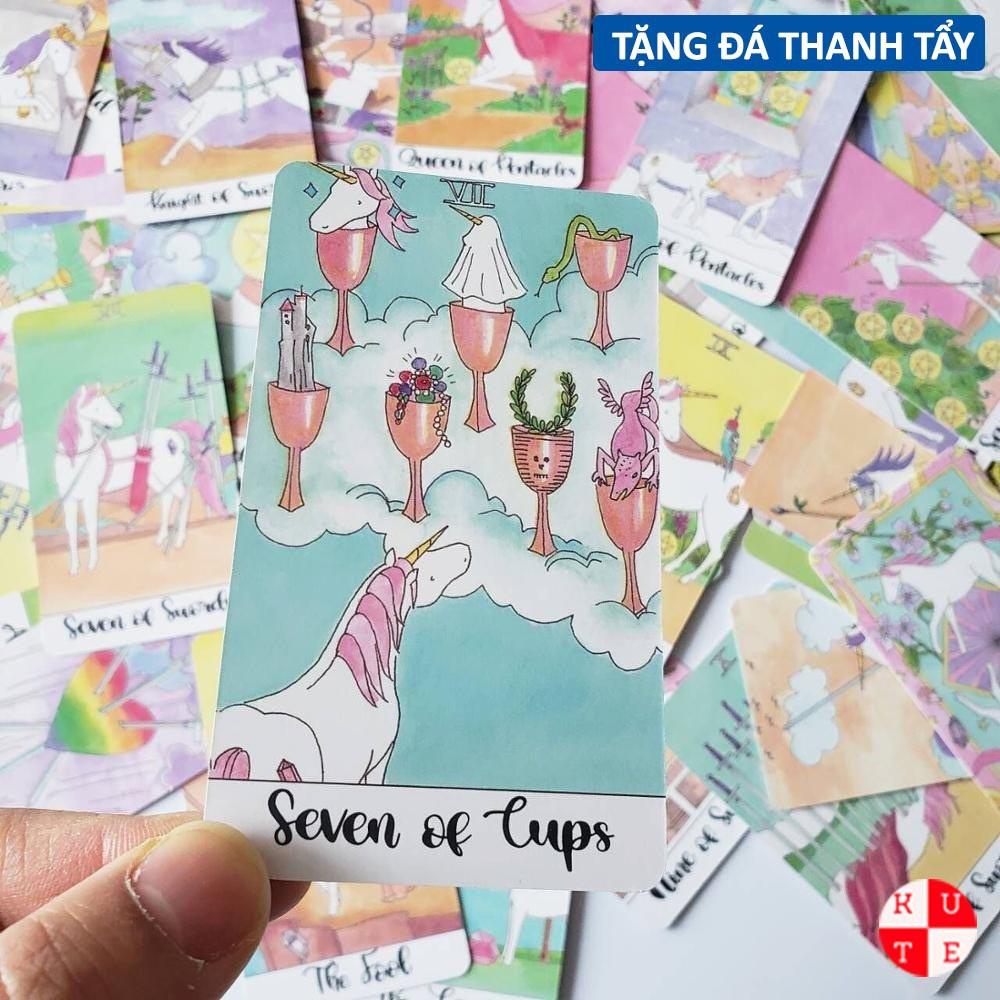 Bài Tarot Crystal Unicorn 78 Lá Bài Tặng Đá Thanh Tẩy