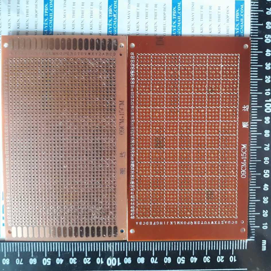 2 cái TEST BOARD ĐỒNG, board đục lỗ 9*15CM kde1966