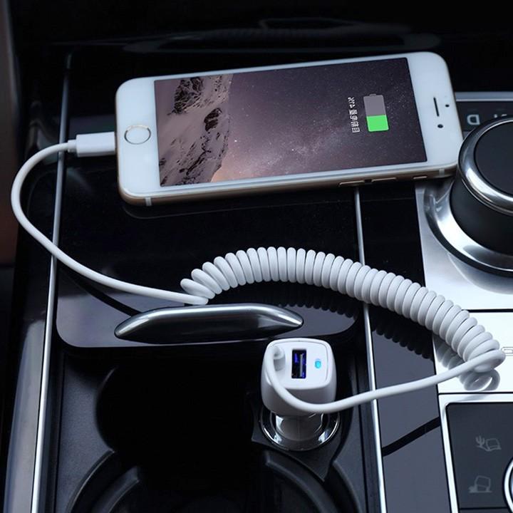 Tẩu Sạc điện thoại Dành Cho Iphone kèm 01 cổng sạc USB cho xe tải 24V
