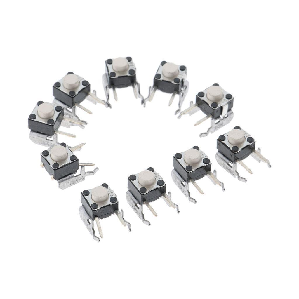 10 Tactile Switch Bumper Button For Controller White