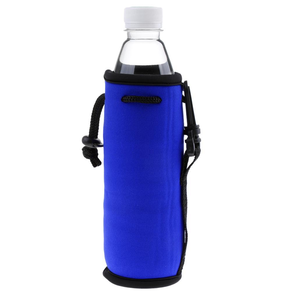 2x Neoprene Sport Water Bottle Holder Sleeve for Camping Hiking Backpacking
