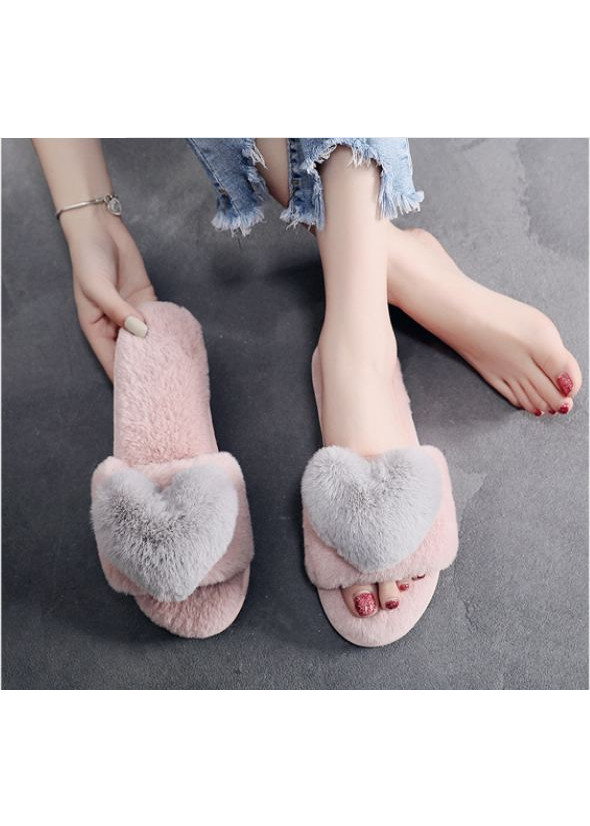 Dép Lông Đi Trong Nhà Đế Chống Trơn Trượt Quai Ngang Tim D33