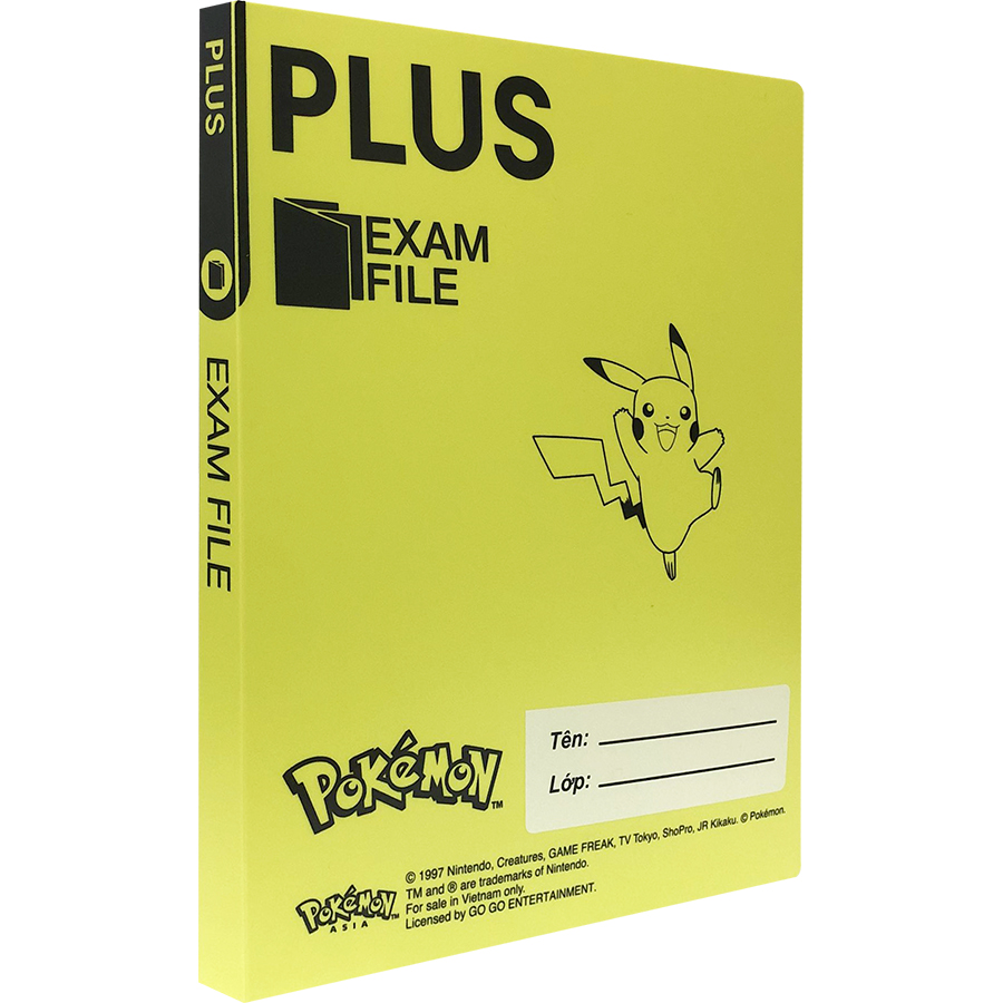 Set 5 Bìa Lưu Bài Kiểm Tra Pokemon PLUS - 300-V002 - Màu