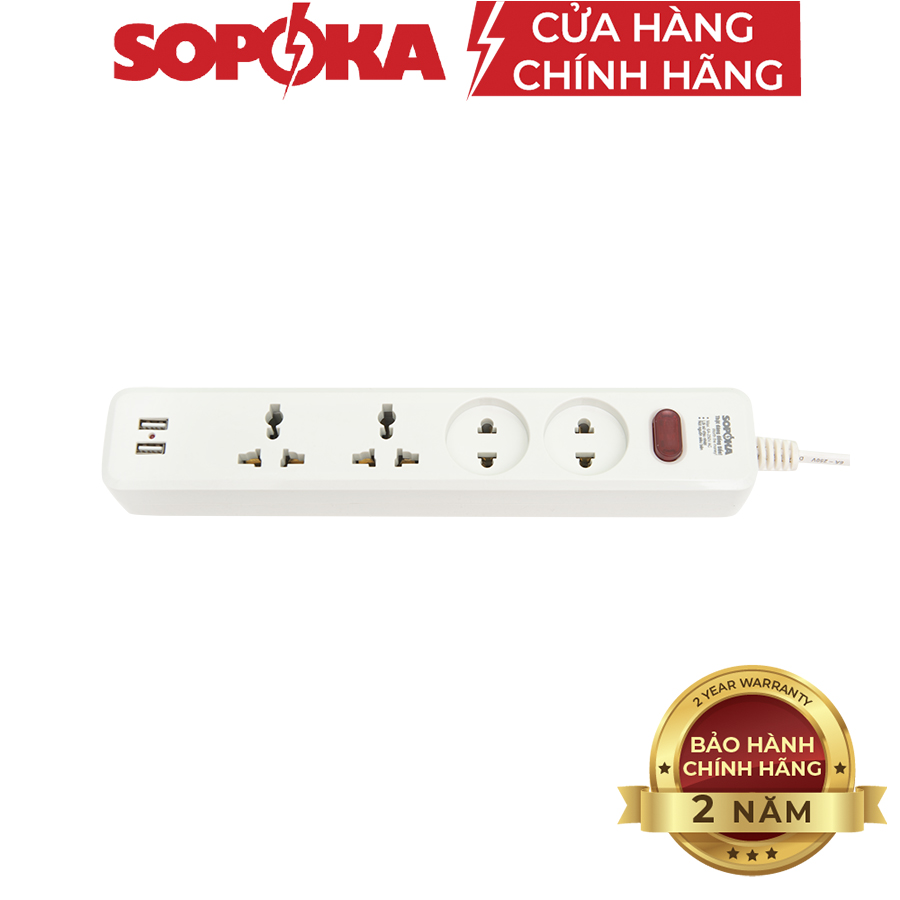 Ổ cắm điện đa năng SOPOKA Có USB 27W 4U1 4U2 an toàn tiện lợi