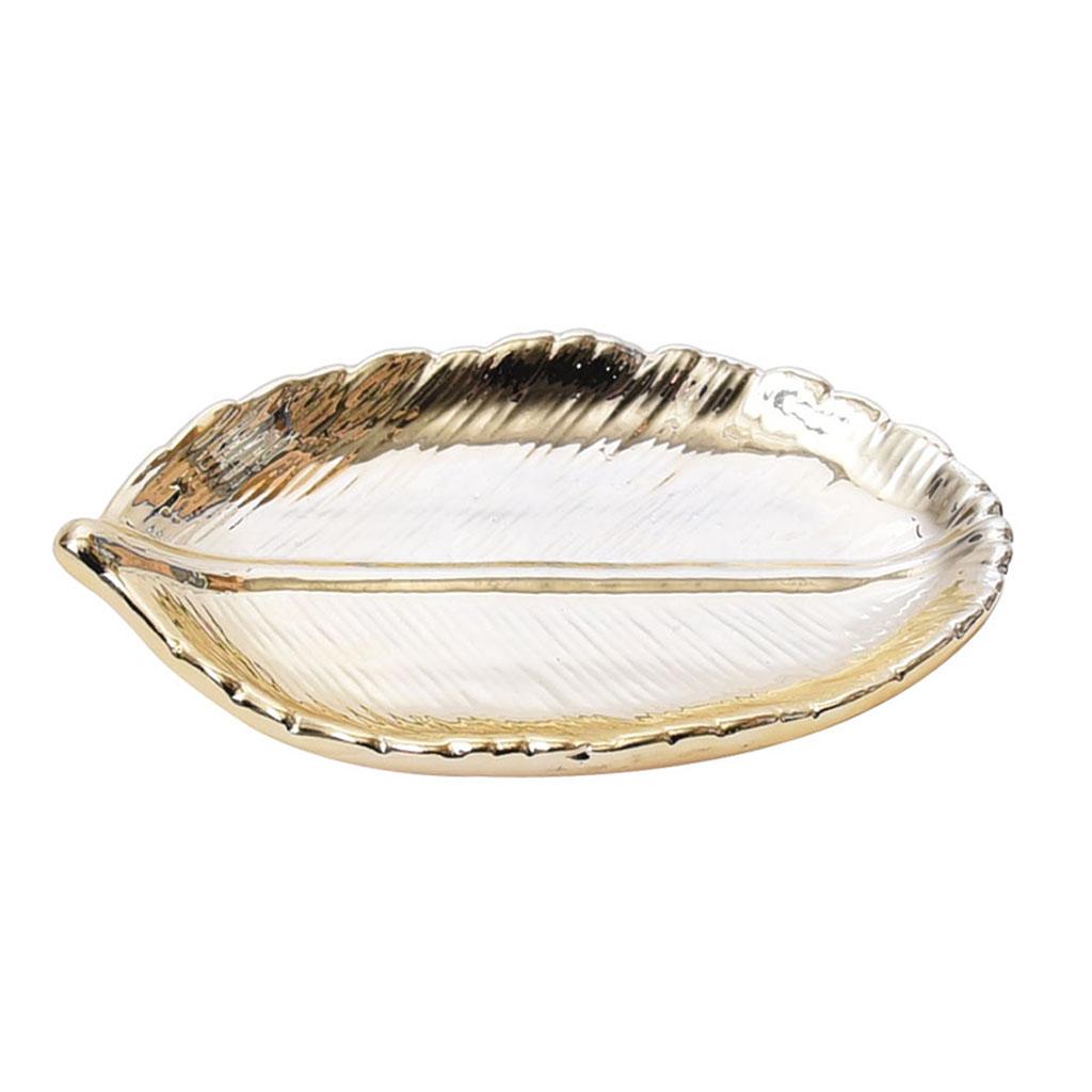 Nordic Room Decor Ceramic Leaf Tay Pad Key Trinkets Necklace Jewelry Holder