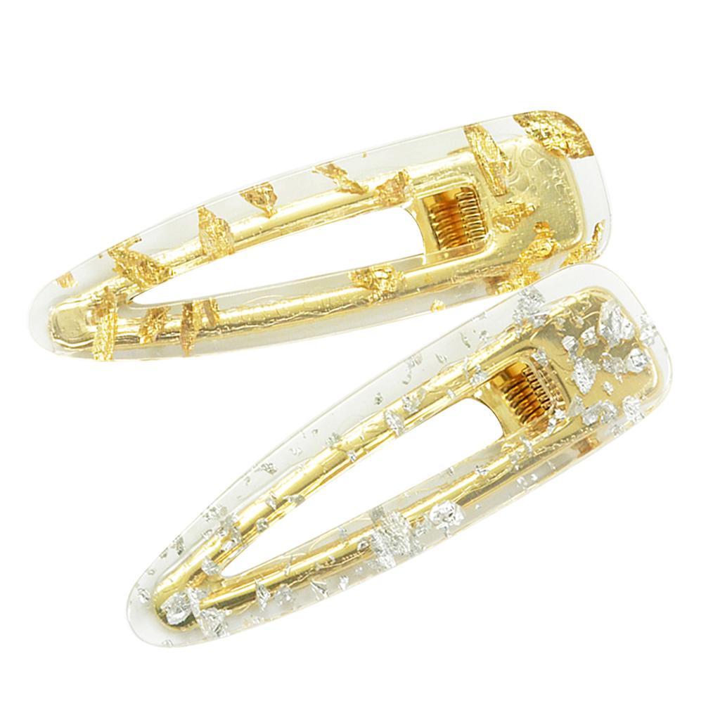 2Pcs Rhinestone Snap Hair Clips Large Hair Barrettes Hairpins Crystal Hair Clips for Women Girls Wedding Hair Accessories