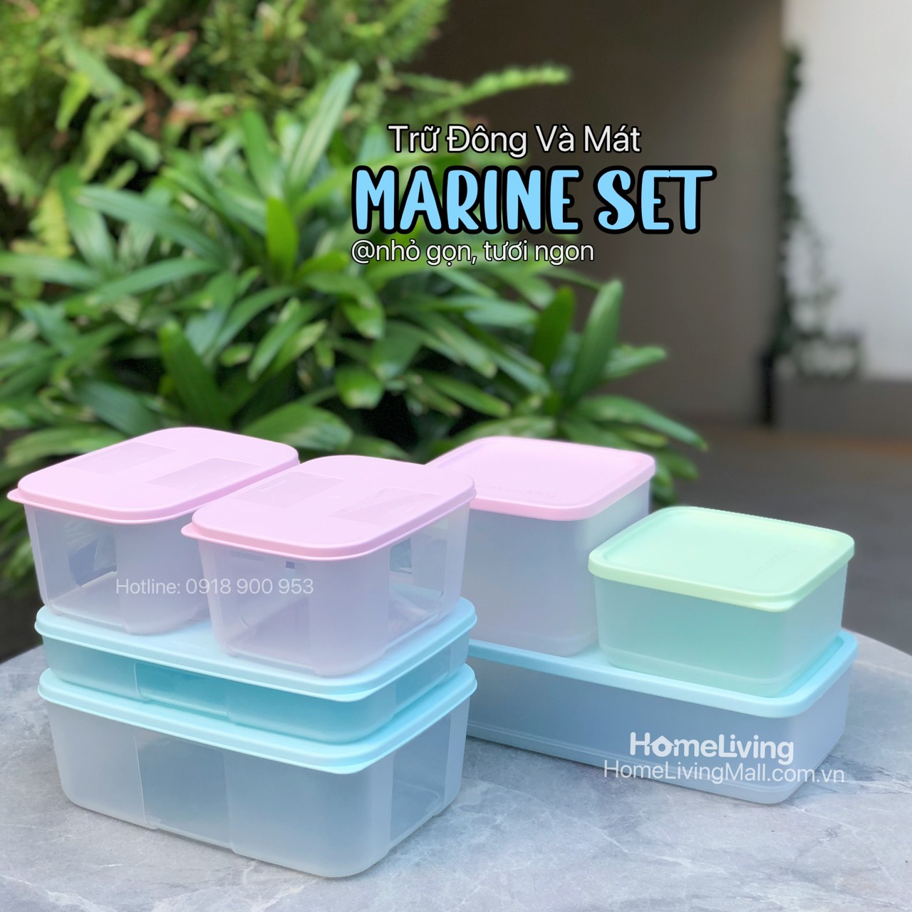 Combo Trữ Đông & Mát Tupperware Marine Set 7