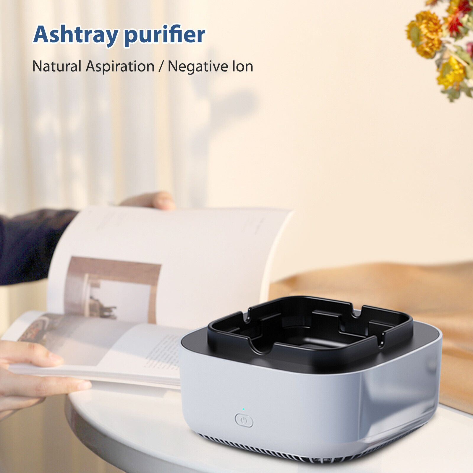 Gạt tàn không khói, khử mùi ion âm ô tô Electronic Air Purifier Ash Tray