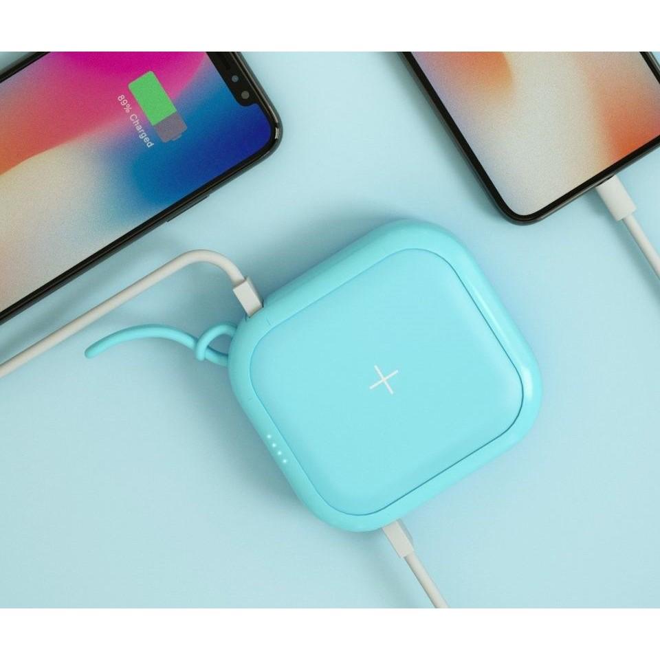 PIN SẠC DỰ PHÒNG KIÊM SẠC KHÔNG DÂY MIPOW CUBE X 10000 PD 18W CHO IPHONE