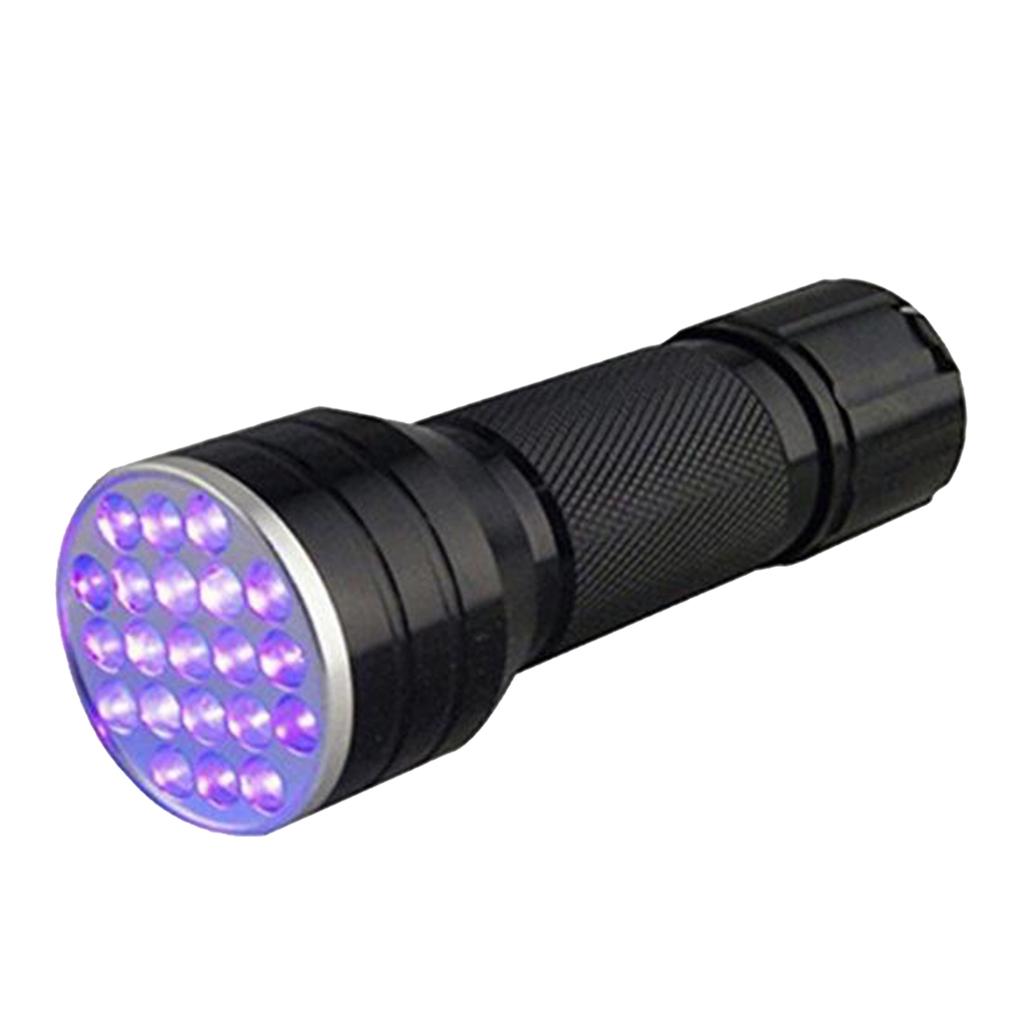 21 LED UV UltraViolet Blacklight Flashlight Lamp Torch Inspection Light Outdoor