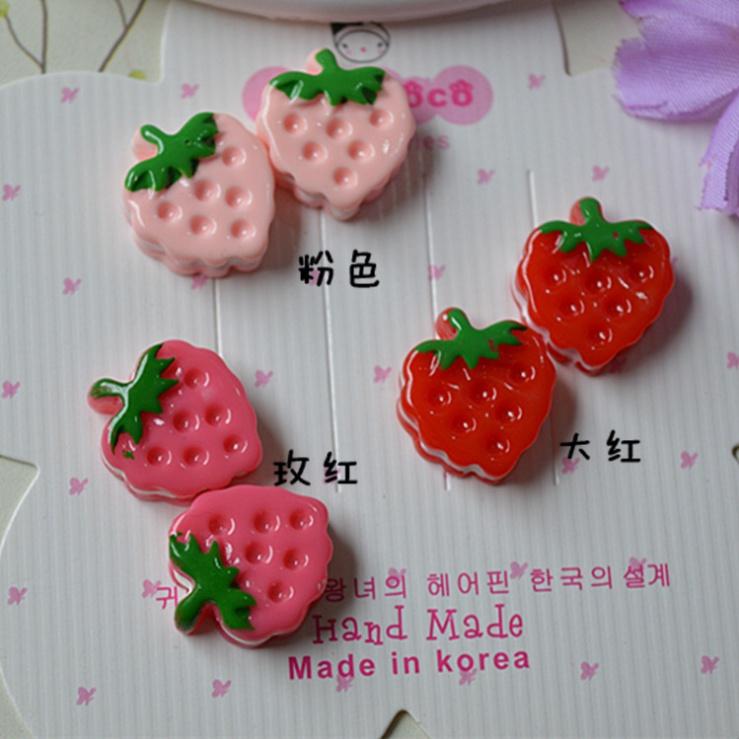 HN * Mô hình charm bánh quy kem dâu tây trang trí nhà búp bê, ốp điện thoại, DIY