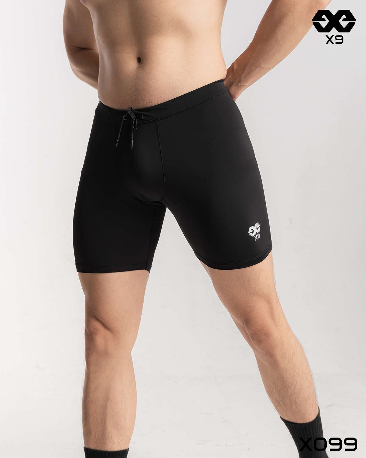 Quần Bơi Nam Trơn Cao Cấp Form Trên Gối - X099