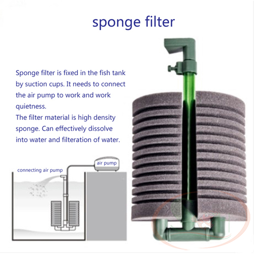 Lọc bio đôi Atman Sponge Filter bông tam giác lọc vi sinh bể cá tép thủy sinh