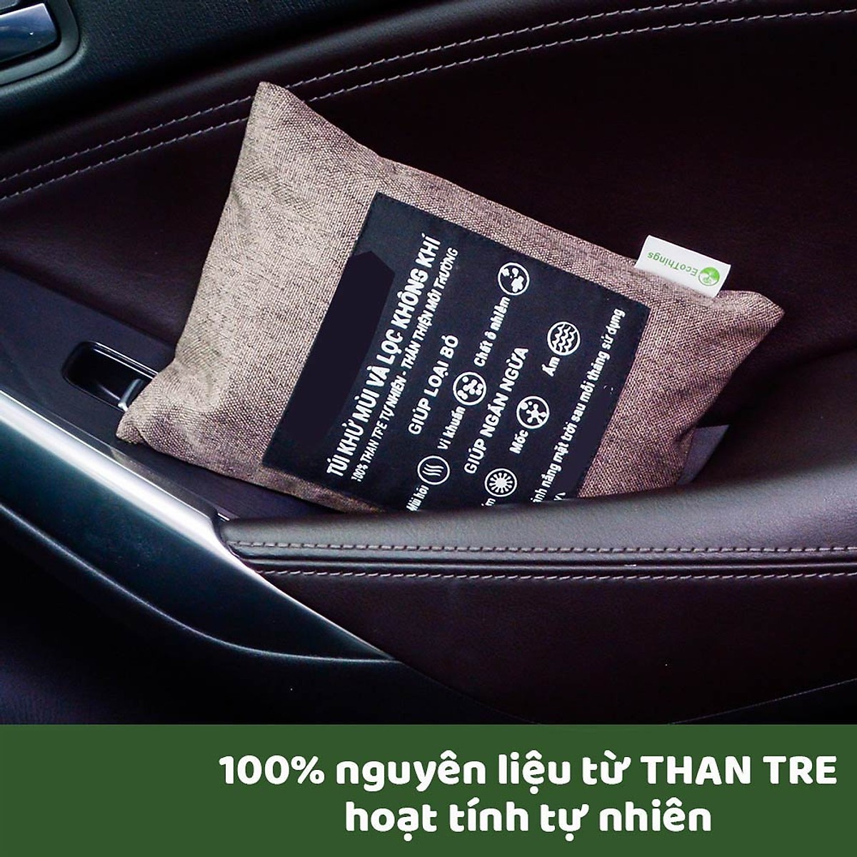 Combo Túi Than Hoạt Tính Khử Mùi Hôi, Ẩm Mốc, Vi Khuẩn, Mùi Nội Thất Ô Tô Tặng Kèm Móc Treo Ô Tô Tiện Lợi