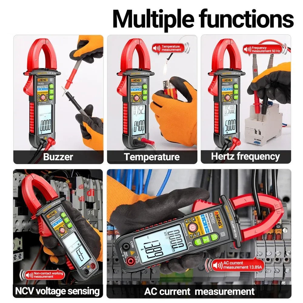 Ampe Kìm Vạn Năng Cao Cấp Phát Giọng Nói NCV - Đồng Hồ AC/DC Đo Tụ Điện Tần Số Nhiệt Độ Điện Trở Điện Áp