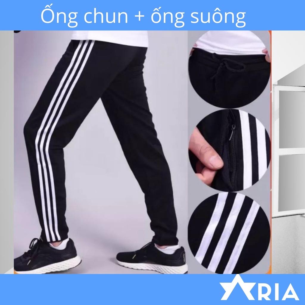 Quần Thể Thao Jogger 3 sọc Nam Nữ Chất vải nỉ Poly co dãn thể thao