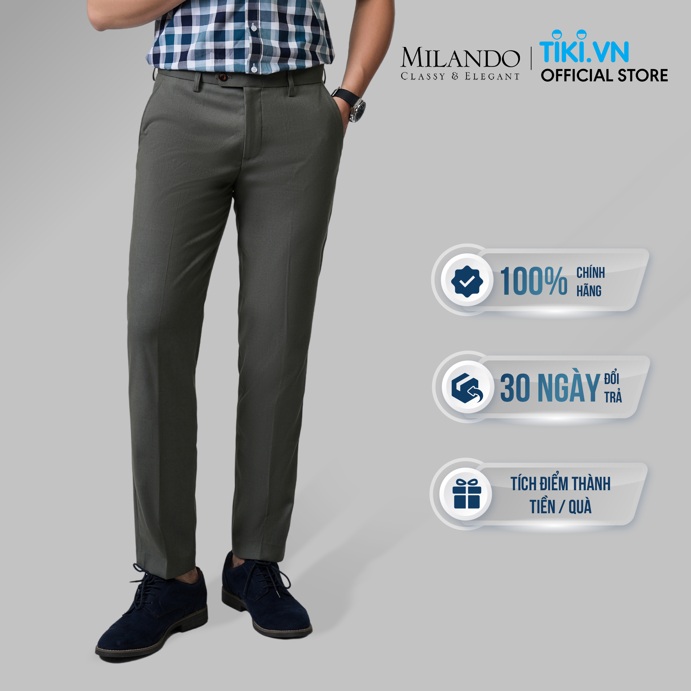 Quần Âu Nam Cao Cấp MYMILANDO Màu Xanh Đen - Chất Liệu Cao Cấp Bền Màu, Kiểu Dáng Slim Fit Trẻ Trung, Thời Trang Công Sở, Dạo Phố, Sự Kiện Sang Trọng