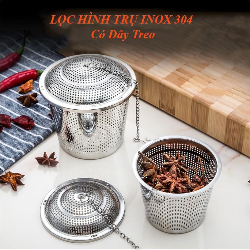 Lọc Trà Inox 304 Hình Trụ Siêu Cao Câp