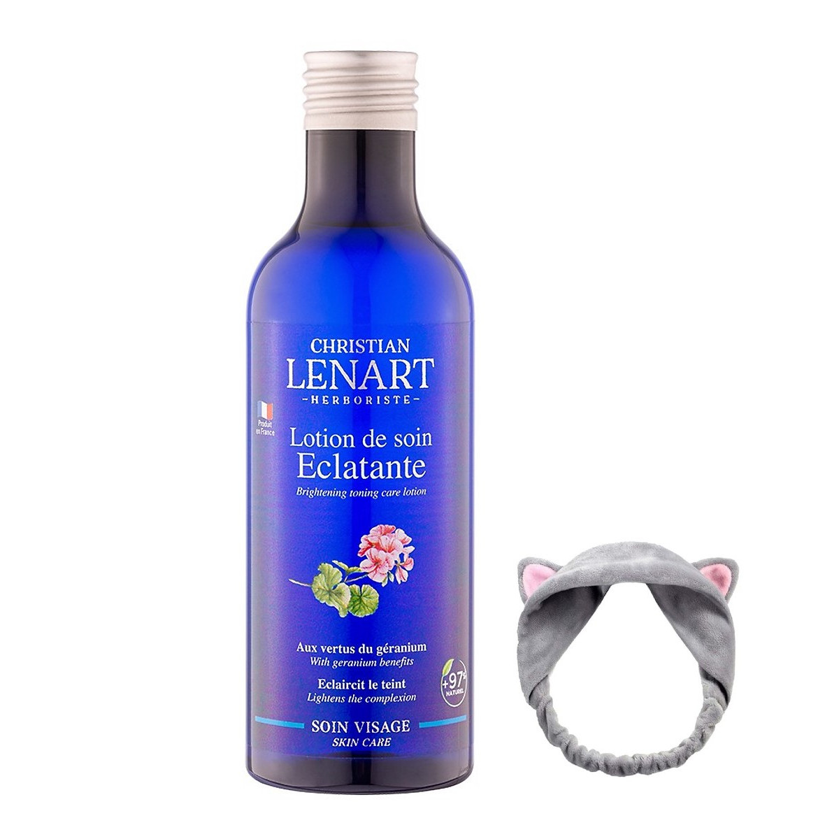 Toner thảo dược chiết xuất hoa phong lữ Christian Lenart Brightening Toning Care Lotion 200ml (Dưỡng sáng da, ngăn ngừa mụn) + Tặng Kèm 1 Băng Đô Tai Mèo Xinh Xắn ( Màu Ngẫu Nhiên)