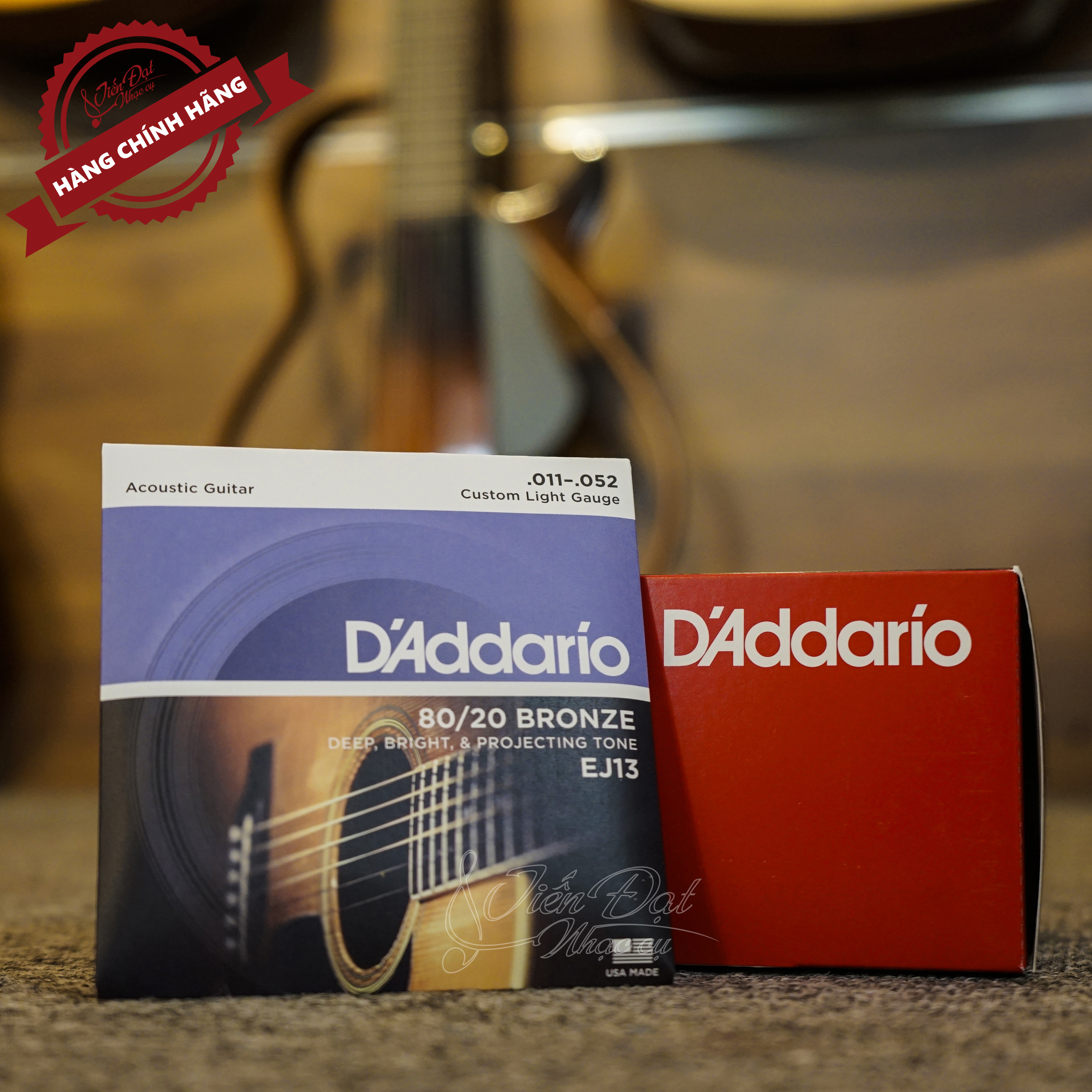 Bộ Dây Đàn Guitar Chính Hãng Acoustic D'Addario EJ13, EJ26, ULTRAPACK EZ910+EJ26