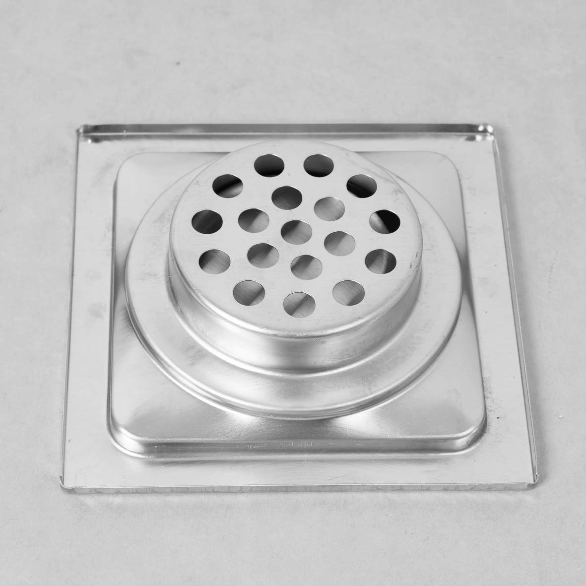 Phễu thoát sàn, ga thoát sàn Inox chống hôi kích thước 15 x15 cm phi 90